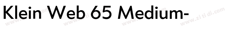 Klein Web 65 Medium字体转换 Klein Web 65 Medium字体转换